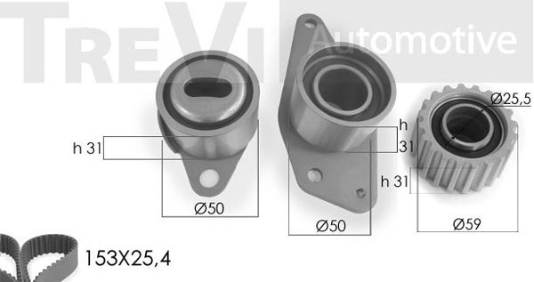 TREVI AUTOMOTIVE Hammasrihma komplekt KD1199